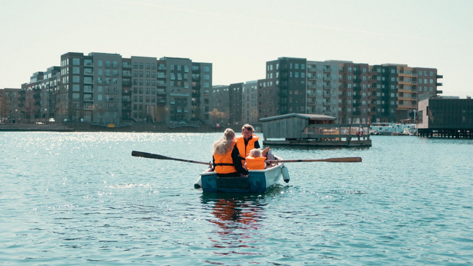 Robåden på vej ud mod Blue Raft